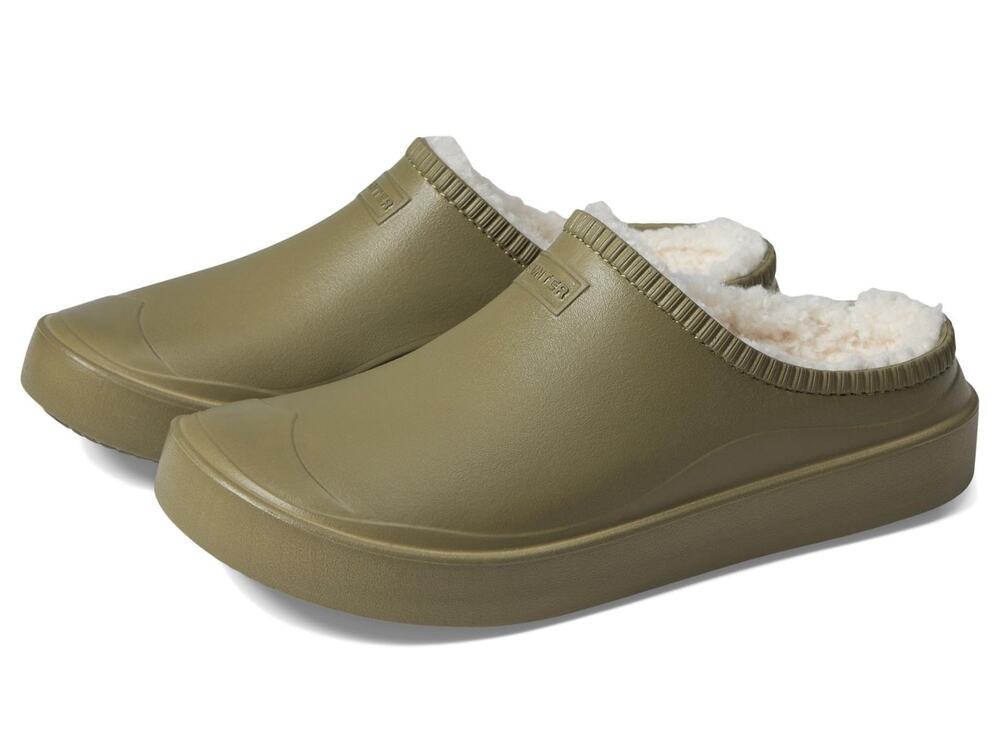 Hunter in/Out Bloom Foam Clog Utility Green/White Men's 10, Women' s 11 Medium